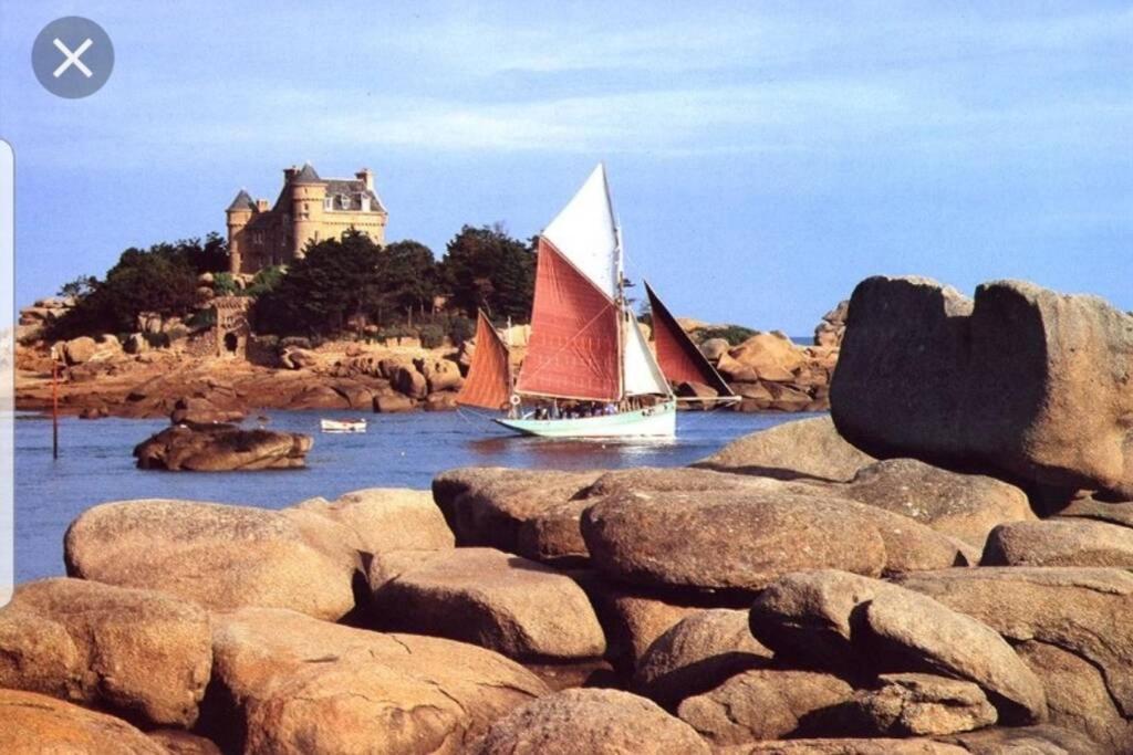 Appartement Plage De Trestraou Perros-Guirec Kültér fotó